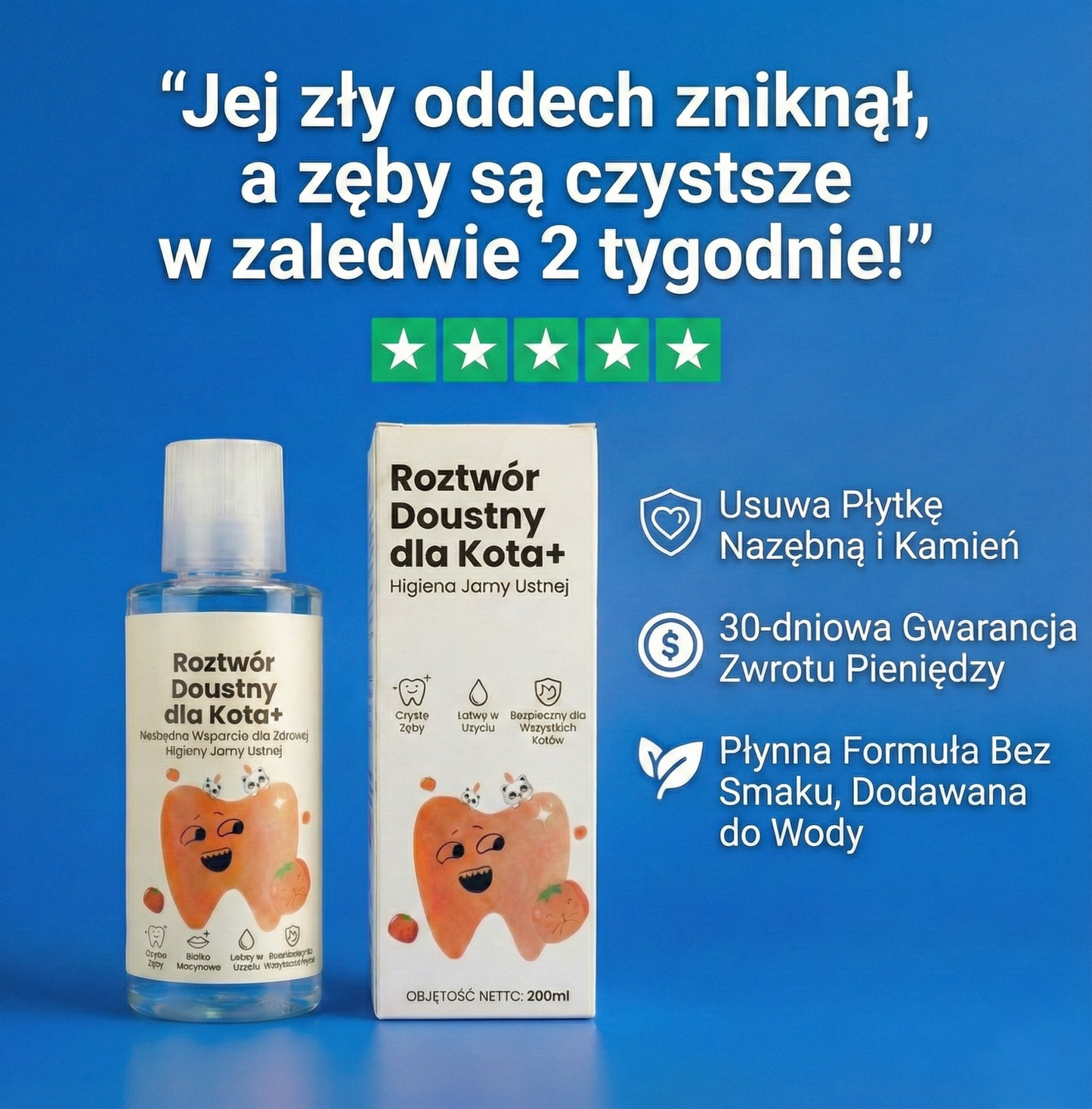 Roztwór Doustny dla Kota+ - Nr 1 polecany przez weterynarzy